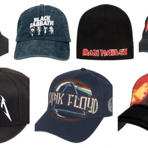 Selección de las gorras rockeras de grupos más influyentes del panoráma musical rock.